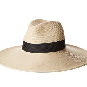 Hat Attack Tan Wide-Brim Hat with Black Band